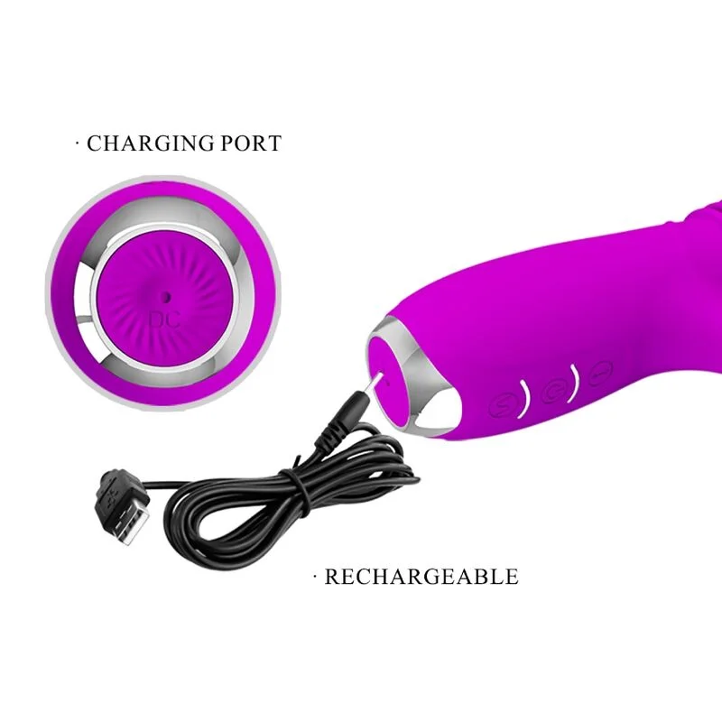 PRETTY LOVE - DOROTHY PURPLE RECHARGEABLE RABBIT VIBRATOR - Image 12