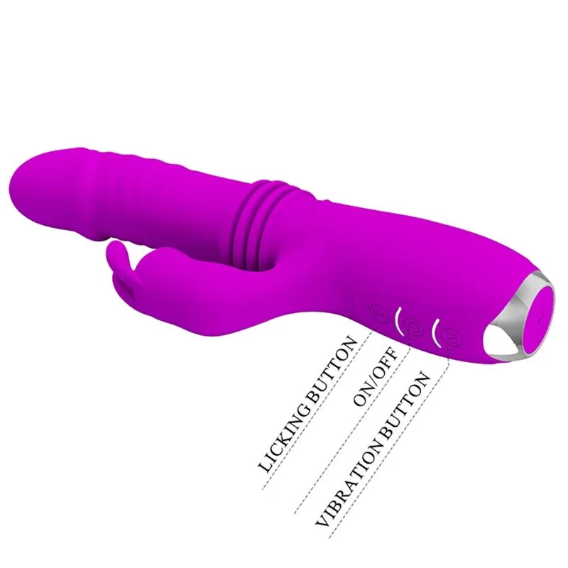 PRETTY LOVE - DOROTHY PURPLE RECHARGEABLE RABBIT VIBRATOR - Image 11