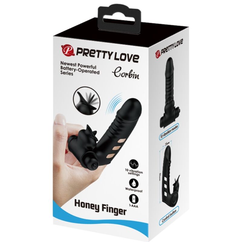 PRETTY LOVE - COUVERCLE DE DOIGT VIBRATEUR CORBIN NOIR - Image 9