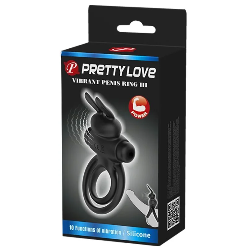 PRETTY LOVE - VIBRATOR III RABBIT RING FOR BLACK PENIS - Image 10