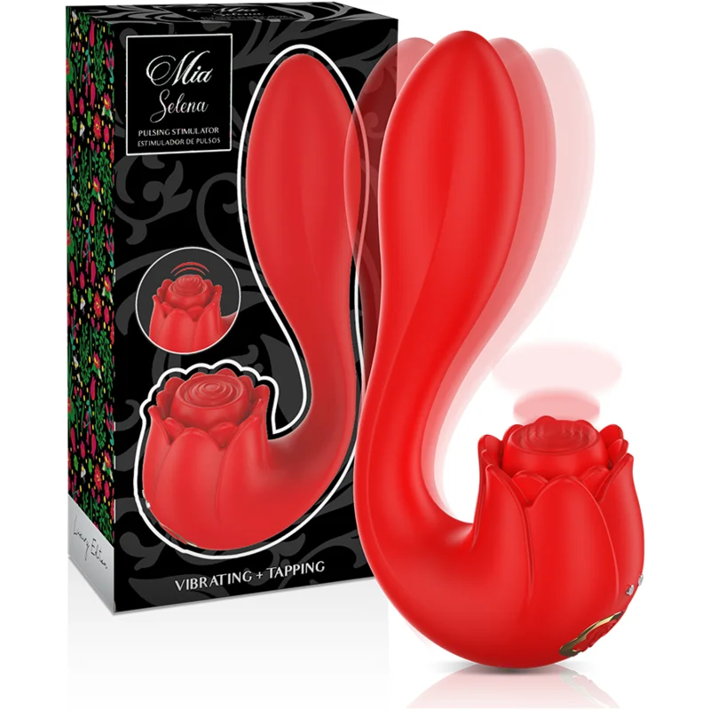 Mia - Selena Stimulateur Vibrant + Tapping Rouge