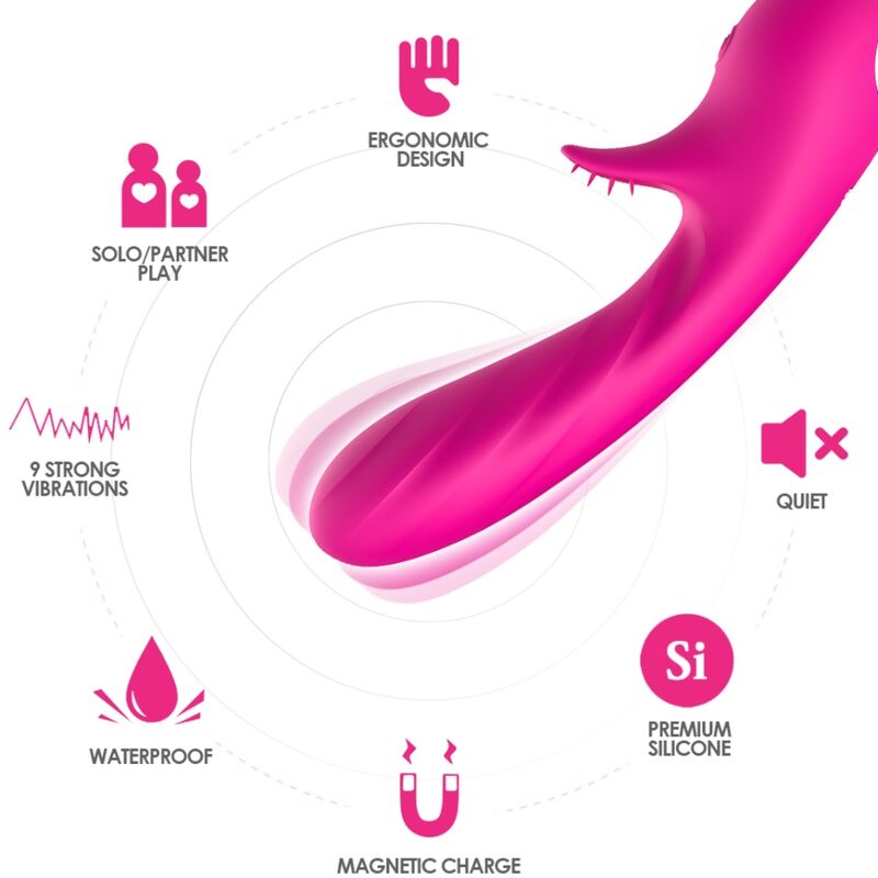 Armony - Vibrateur Romance Avec Stimulateur Fuchsia - Image 4