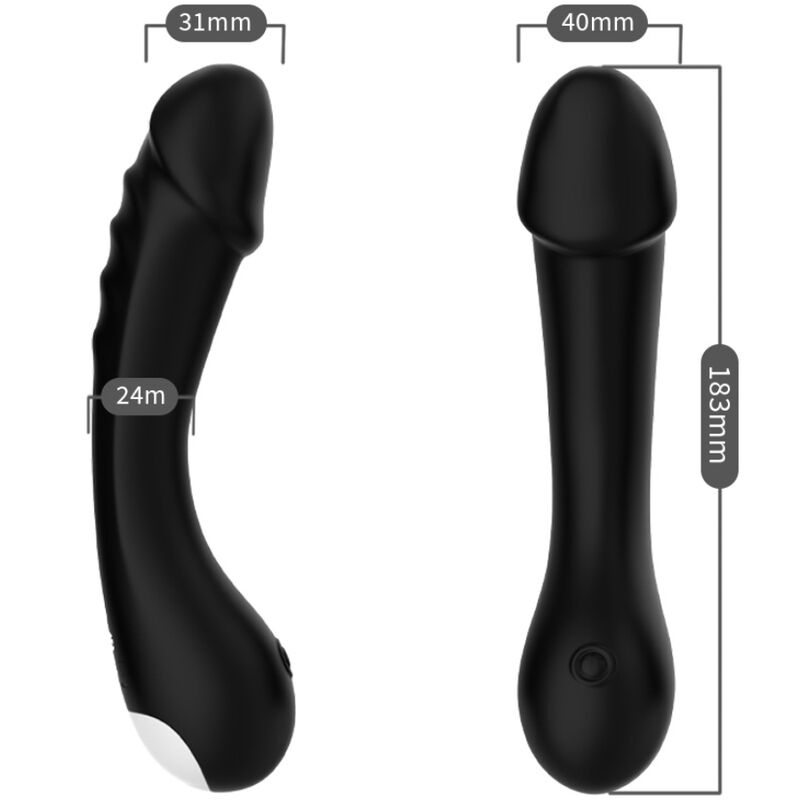 Armony - Gode Vibrateur Point G Silicone Noir - Image 4