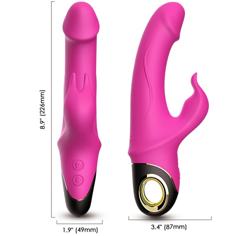 Armony - Meteror Dildo Vibrateur Lapin Rotateur Fuchsia