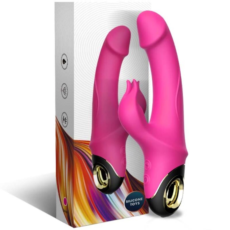 Armony - Meteror Dildo Vibrateur Lapin Rotateur Fuchsia - Image 6