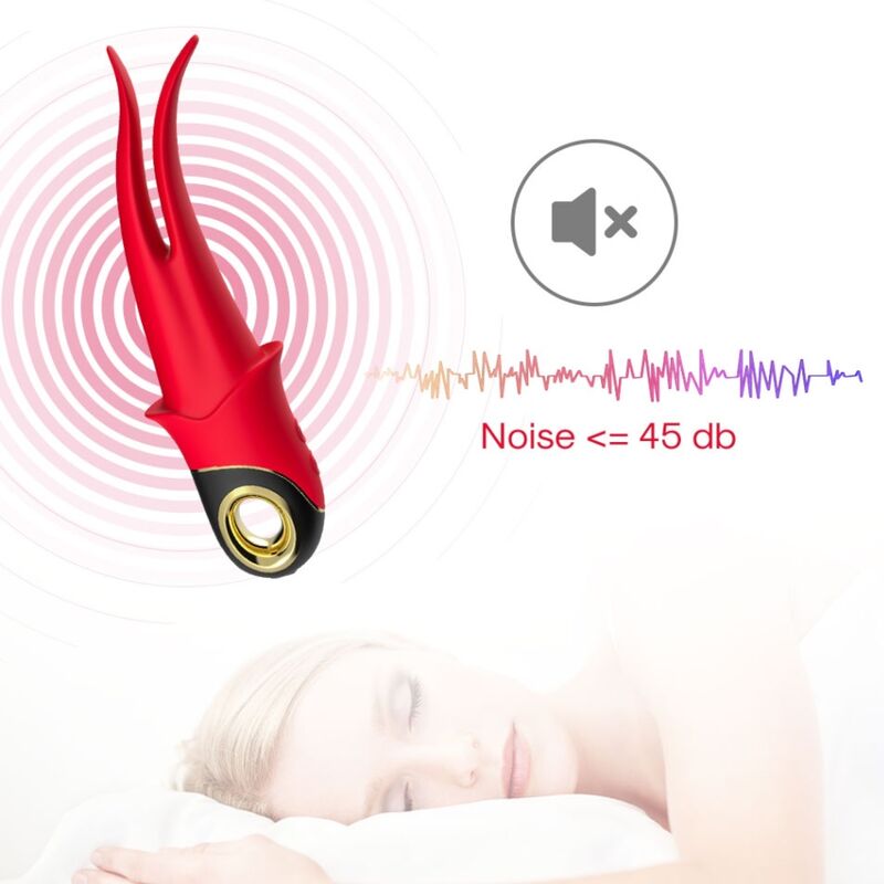Armony - Vibrateur Shadow Double Tête Teasing Rouge - Image 6