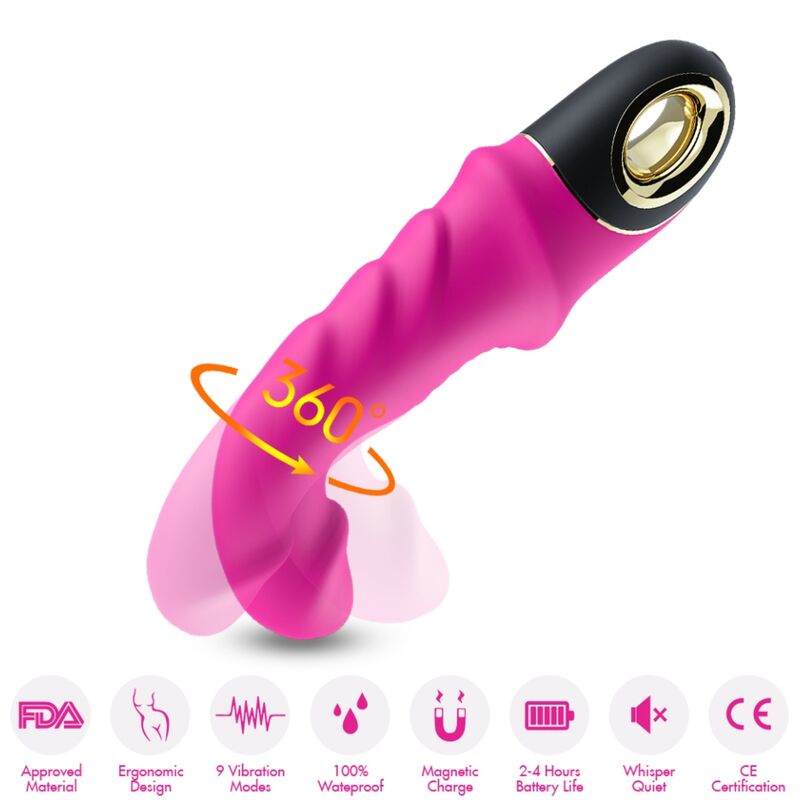 Armony - Joyblade Gode Vibrateur Rotateur Fuchsia - Image 4