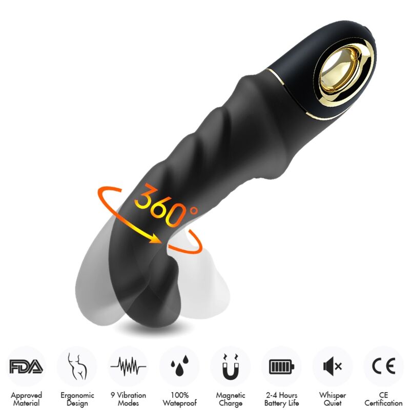 Armony - Joyblade Gode Vibrateur Rotateur Noir - Image 4