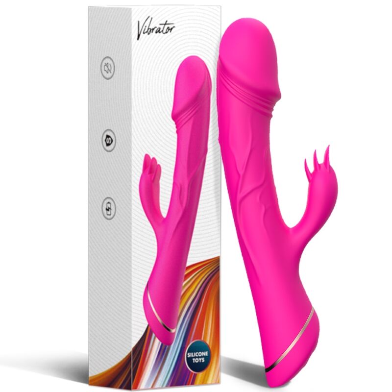 Armony - Gode Vibrateur Lapin Silicone Fuchsia - Image 7