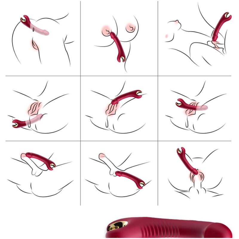 Armony - Vibrateur & Rotateur Prince Dildo Rouge - Image 3