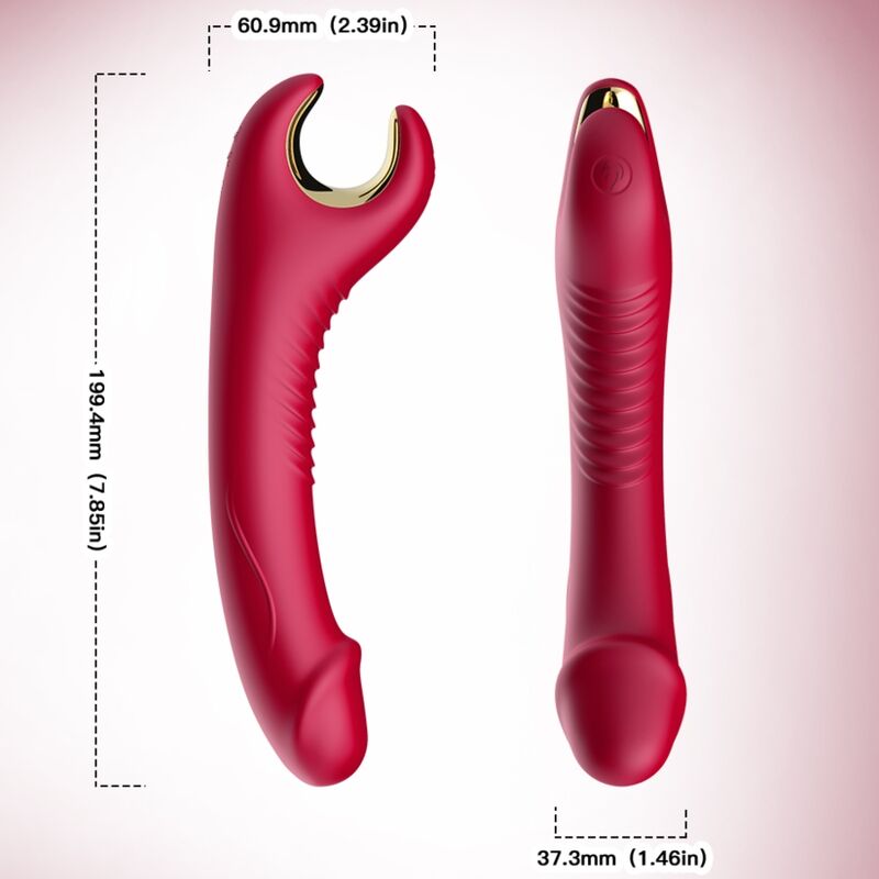 Armony - Vibrateur & Rotateur Prince Dildo Rouge - Image 4