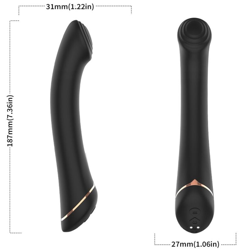 Armony - Vibrateur Falt Head Silicone Noir - Image 4