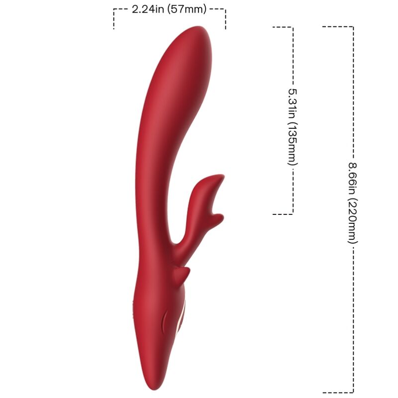 Armony - Vibrateur Elk Rabbit Courbe Rouge - Image 3
