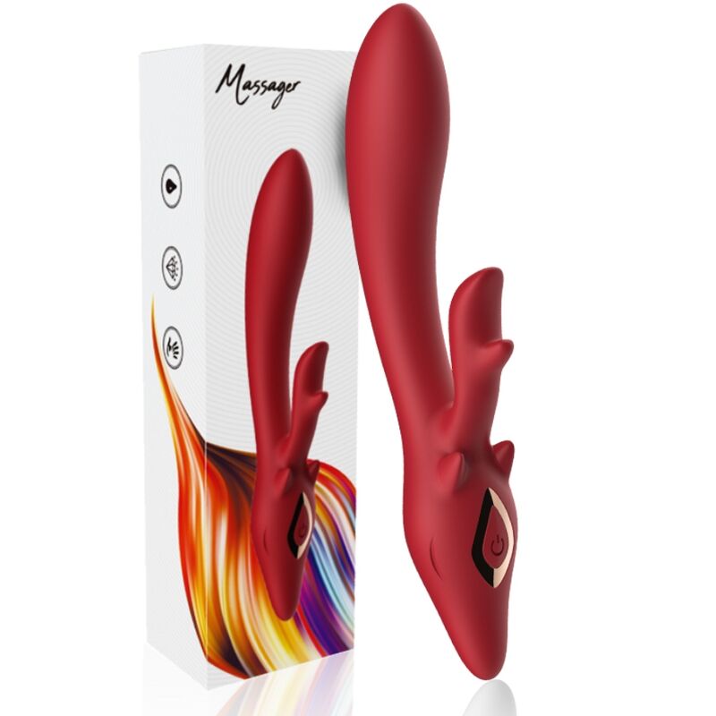 Armony - Vibrateur Elk Rabbit Courbe Rouge - Image 6