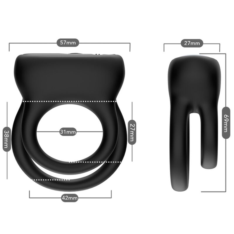 Armony - Vibrateur Double Anneau Noir - Image 5