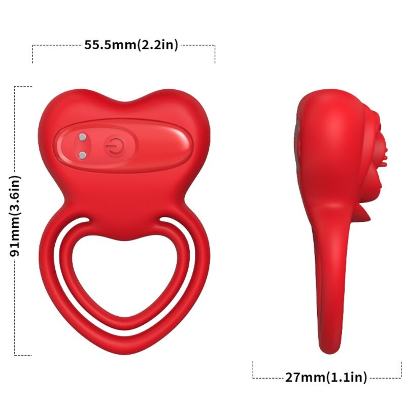 Armony - Anneau Vibrateur Coeur Rouge - Image 4
