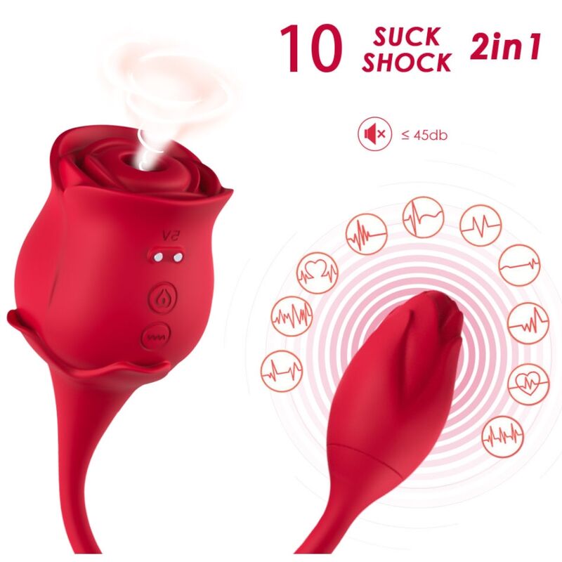 ARMONY - ASPIRATEUR ET VIBRATEUR DE CLITORIS ROSE 10 MODES ROUGE - Image 3