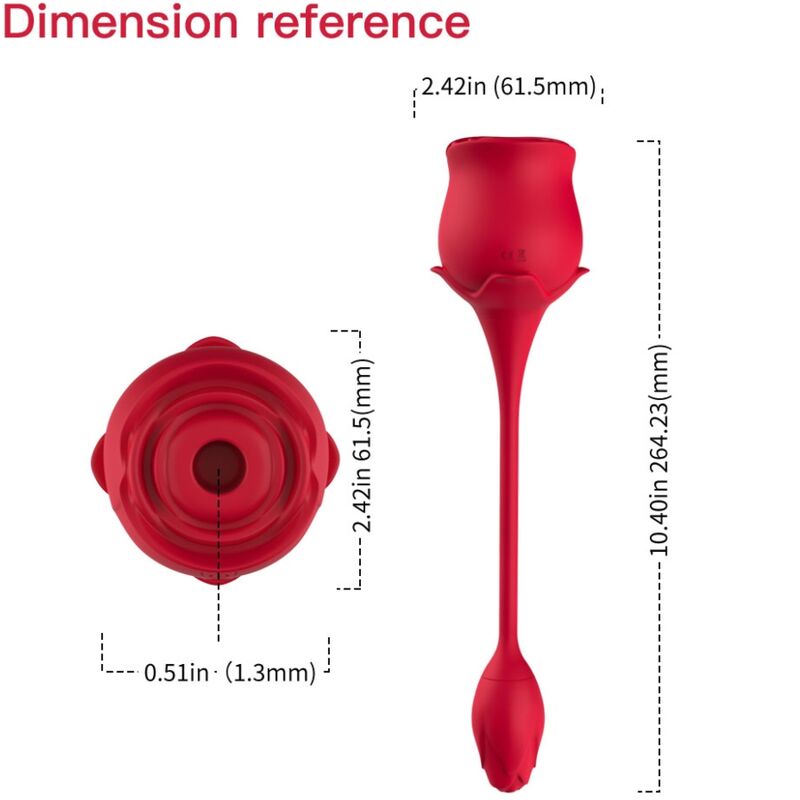 ARMONY - ASPIRATEUR ET VIBRATEUR DE CLITORIS ROSE 10 MODES ROUGE - Image 5