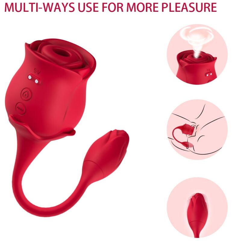 ARMONY - ASPIRATEUR ET VIBRATEUR DE CLITORIS ROSE 10 MODES ROUGE - Image 6