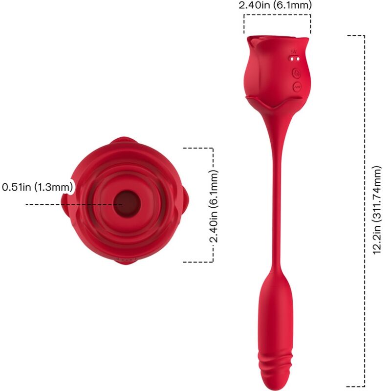 ARMONY - ROSEKNIGTH ASPIRATEUR DE CLITORIS ET VIBRATEUR ROUGE - Image 5