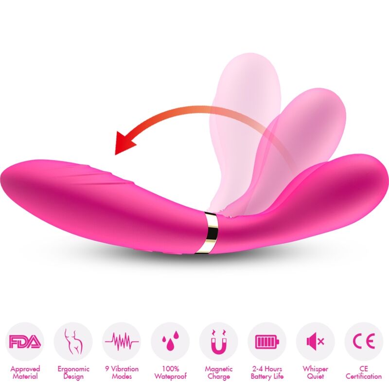 Armony - Y-Wand Massage & Vibrateur Double Tête Fuchsia - Image 4