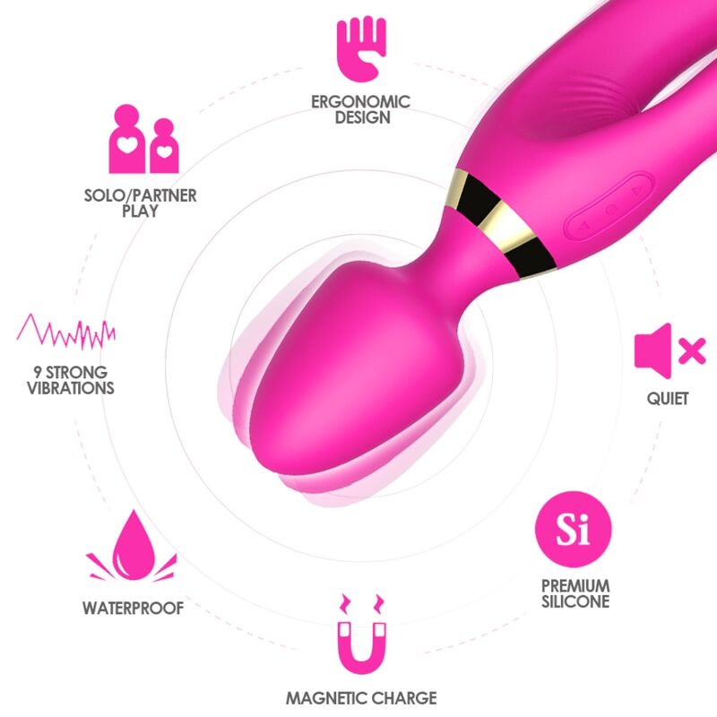 Armony - Masseur & Vibrateur Lapin Fuchsia - Image 4