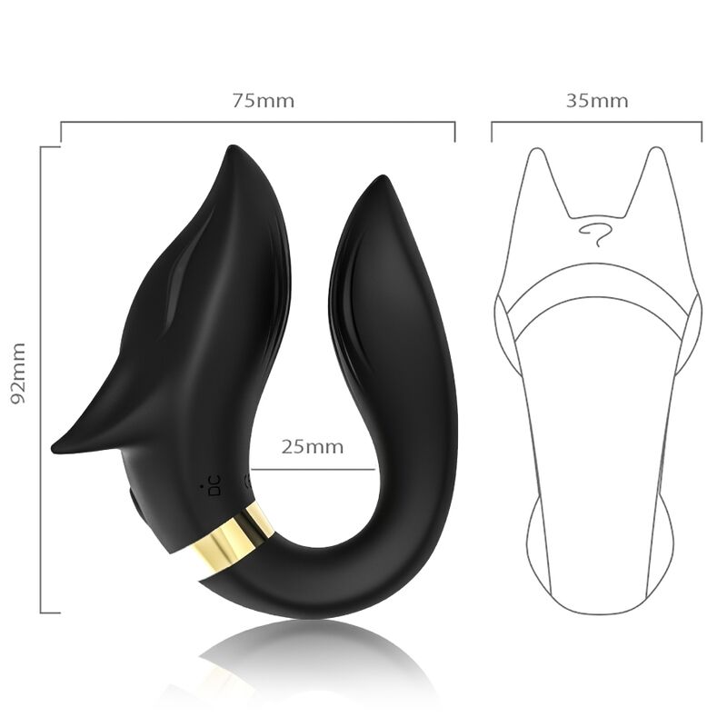 ARMONY - VIBRATEUR FOX POUR COUPLES TÉLÉCOMMANDE NOIR - Image 4