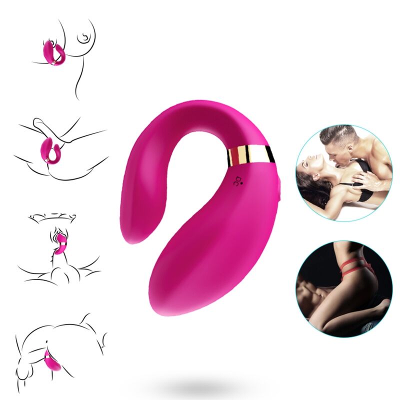 ARMONY - VIBRATEUR CROISSANT POUR COUPLES TÉLÉCOMMANDE FUCHSIA - Image 3