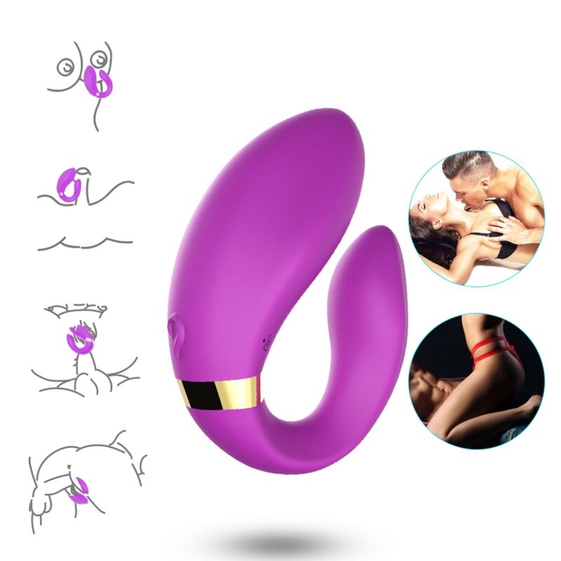 ARMONY - VIBRATEUR CROISSANT POUR COUPLES TÉLÉCOMMANDE VIOLET - Image 3