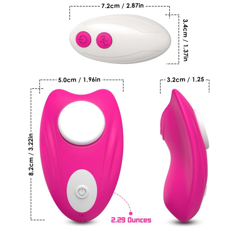 Armony - Culotte Portable Papillon Vibrateur Télécommande Rose - Image 3