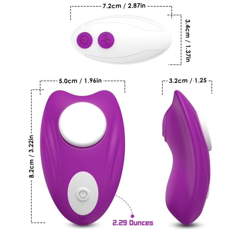 Armony - Culotte Portable Papillon Vibrateur Télécommande Violet - Image 4
