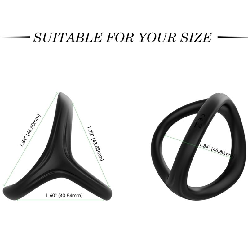 Armony - Bague Tresor Double Silicone Noir - Image 3