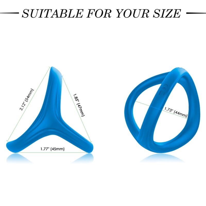 Armony - Tresor Double Silicone Ring Blue - Image 3