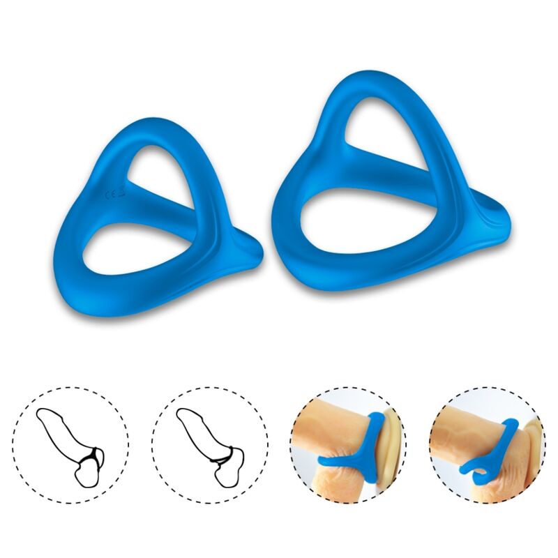 Armony - Tresor Double Silicone Ring Blue - Image 4