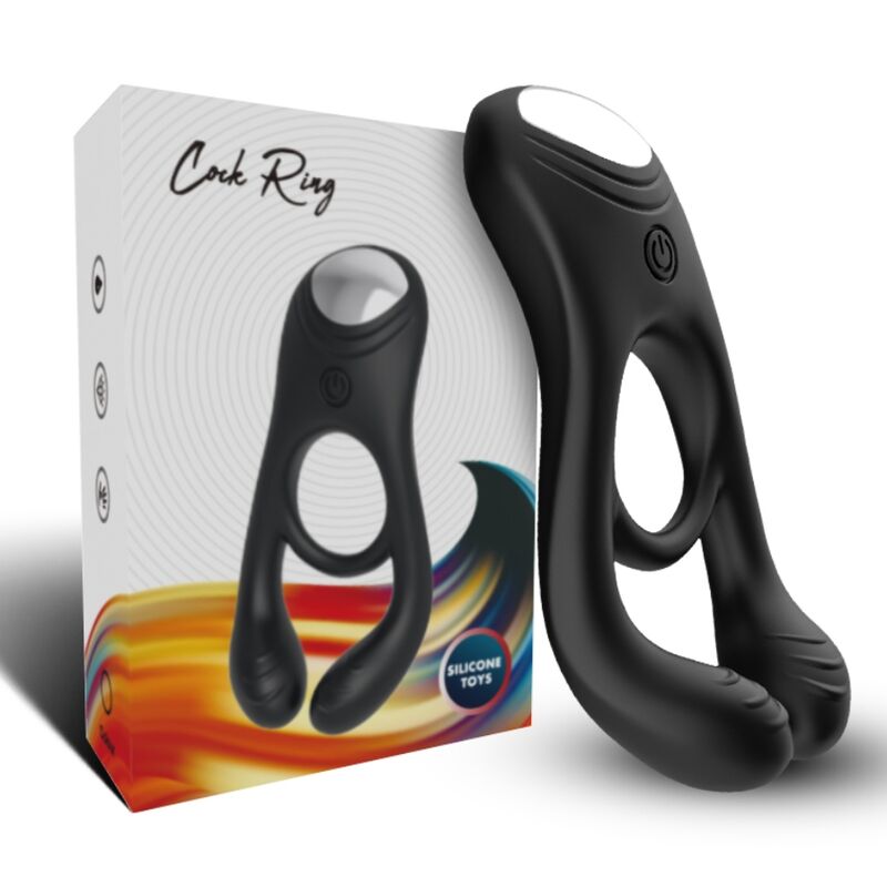 Armony - Jouet À Anneau Vibrateur Double Veyron Pour Couples Noir - Image 4