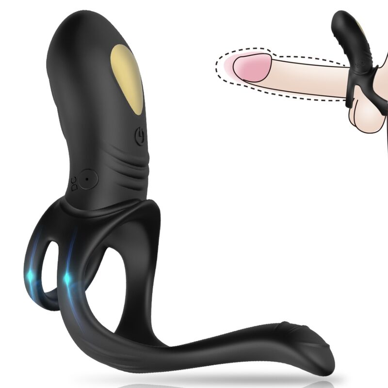 Armony - Joy Jumper Ring Vibrateur Pour Couples & Télécommande Anal Plug Noir - Image 3