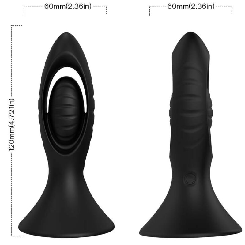 Armony - Vibrateur & Plug Anal Silicone Noir - Image 5