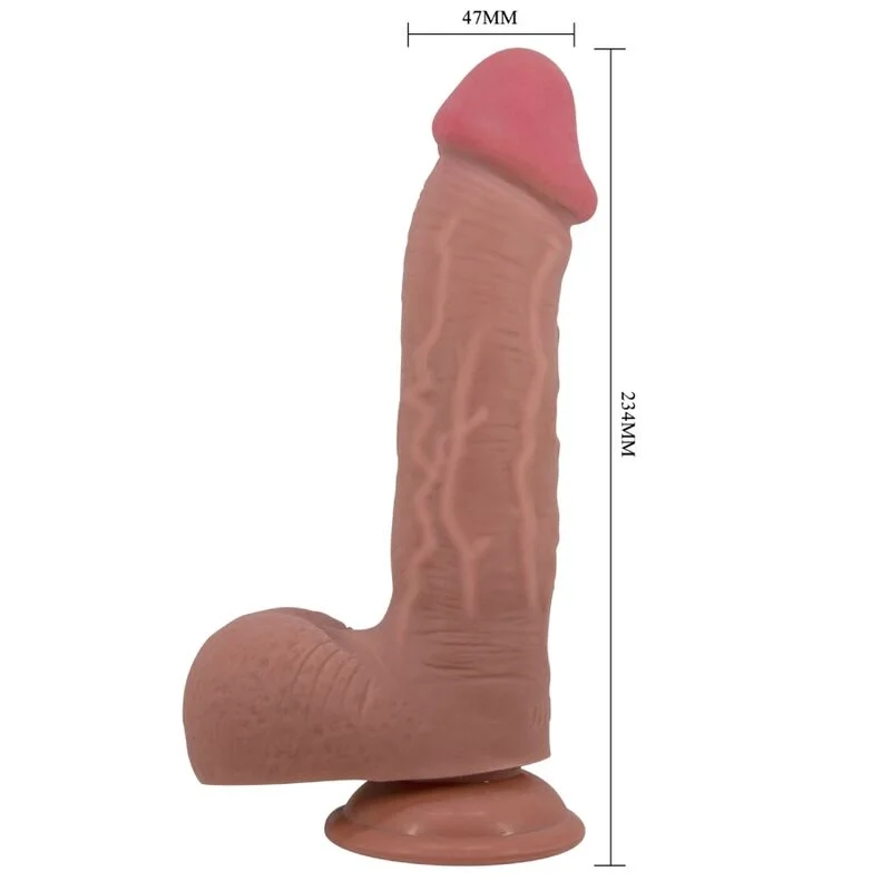 Pretty Love - Sliding Skin Realistische Dildo Met Suction Cup Sliding Skin Bruin 23,4 Cm - Image 5