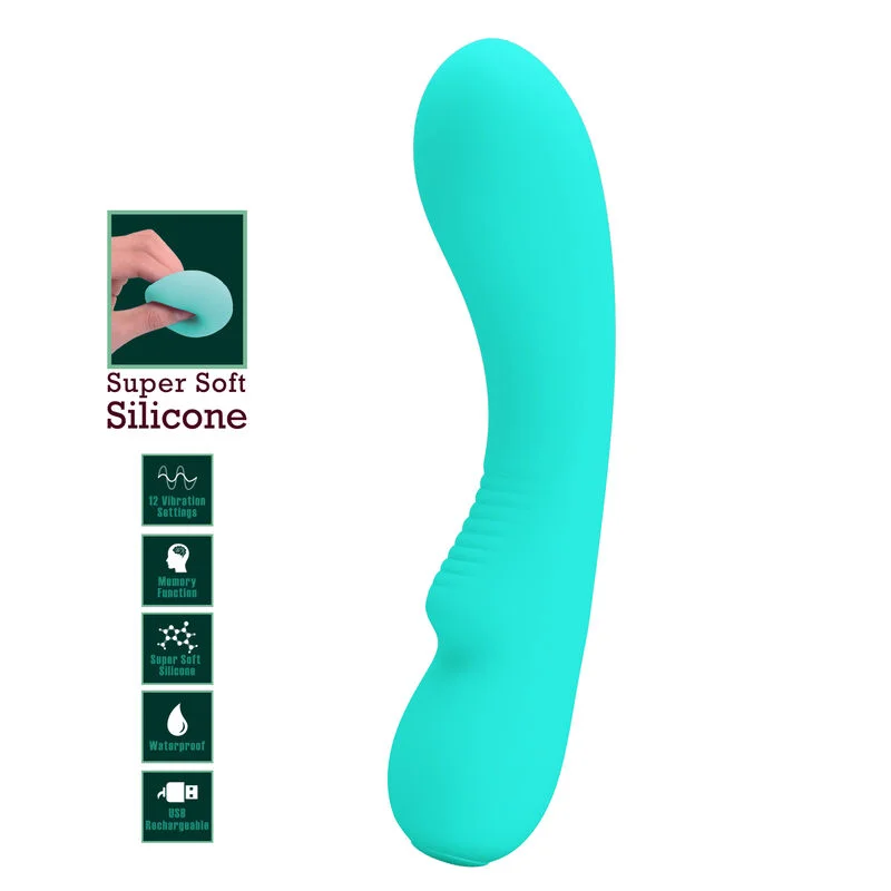 Pretty Love - Vibrateur Rechargeable Prescott Vert Aqua - Image 8