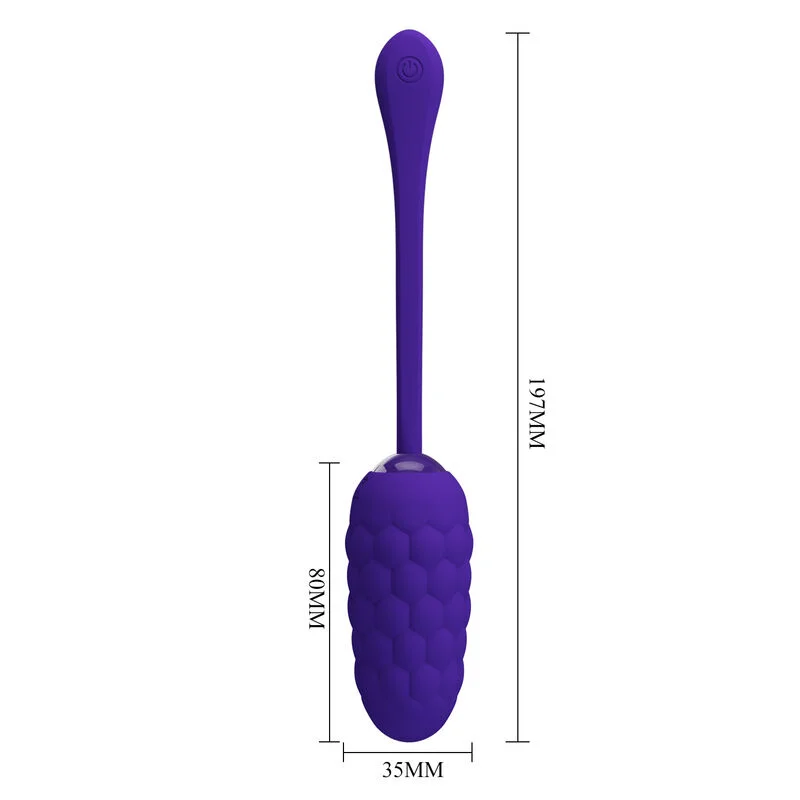 PRETTY LOVE - VIBRATING EGG WITH PURPLE RECHARGEABLE MARINE TEXTURE - Image 6