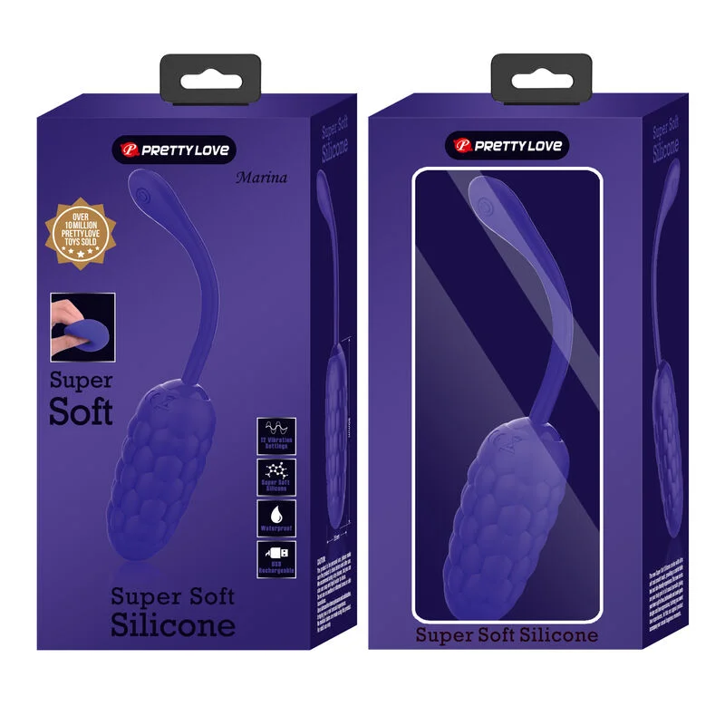 PRETTY LOVE - VIBRATING EGG WITH PURPLE RECHARGEABLE MARINE TEXTURE - Image 9