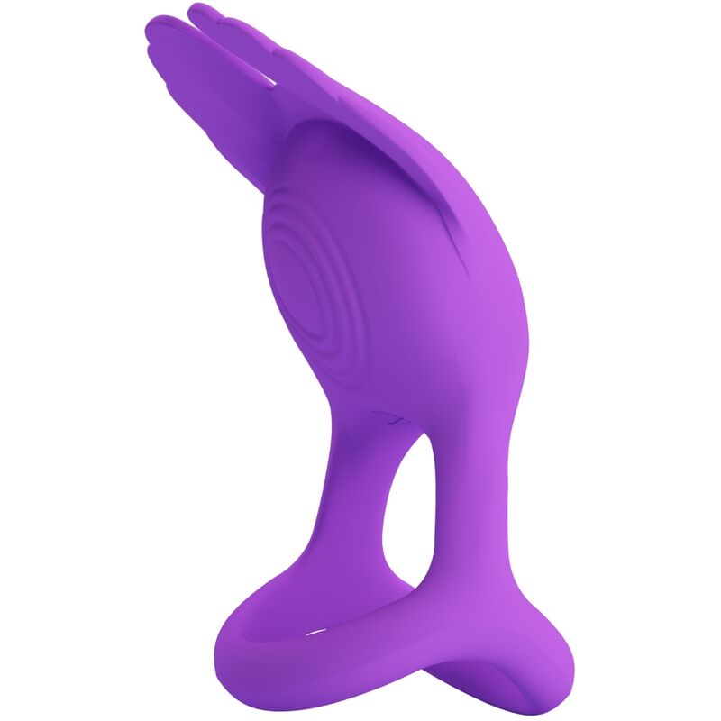 PRETTY LOVE - SILAS ANNEAU PÉNIS VIBRANT 7 VIBRATIONS SILICONE VIOLET - Image 3