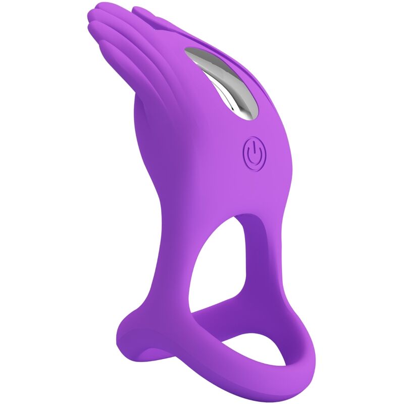 PRETTY LOVE - SILAS ANNEAU PÉNIS VIBRANT 7 VIBRATIONS SILICONE VIOLET - Image 6