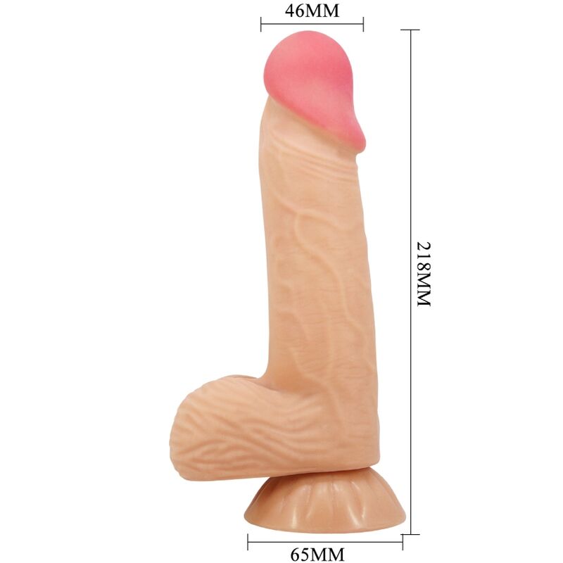 Pretty Love - Sliding Skin Series Realistic Dildo With Sliding Skin Suction Cup 20.6 Cm - Image 7