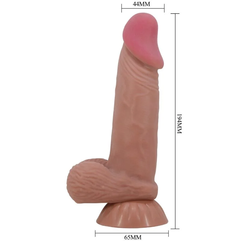 Pretty Love - Sliding Skin Realistisch Dildo Met Suction Cup Bruine Huid 19,4 Cm - Image 7