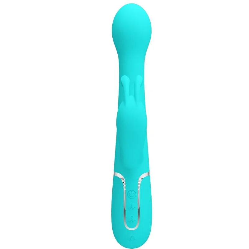 Pretty Love - Vibrateur Dejon Rabbit 3 En 1 Multifonction Vert Aqua - Image 3