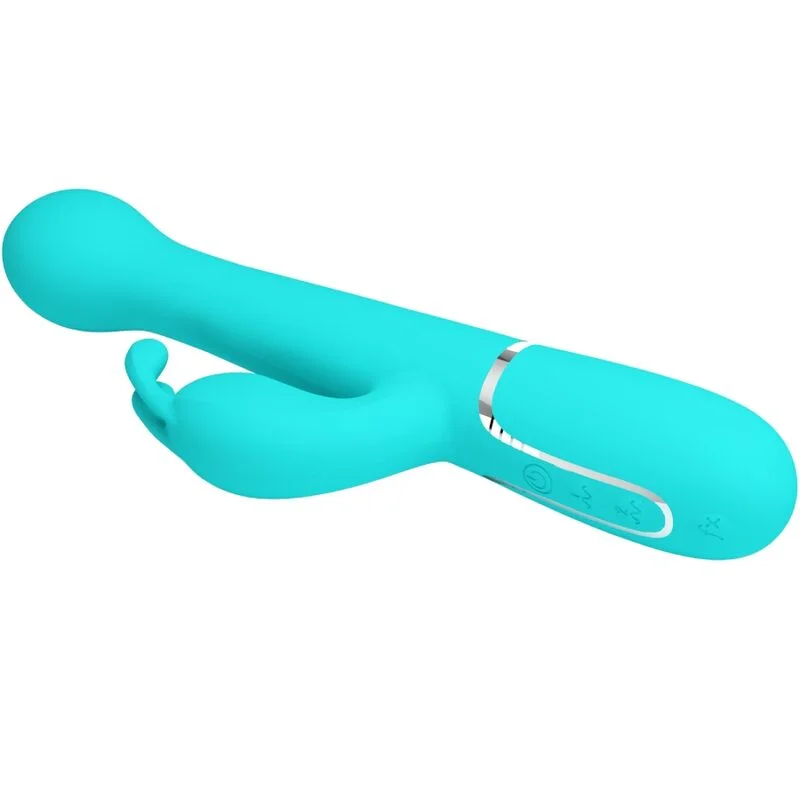 Pretty Love - Vibrateur Dejon Rabbit 3 En 1 Multifonction Vert Aqua - Image 4