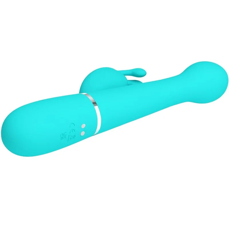 Pretty Love - Vibrateur Dejon Rabbit 3 En 1 Multifonction Vert Aqua - Image 5