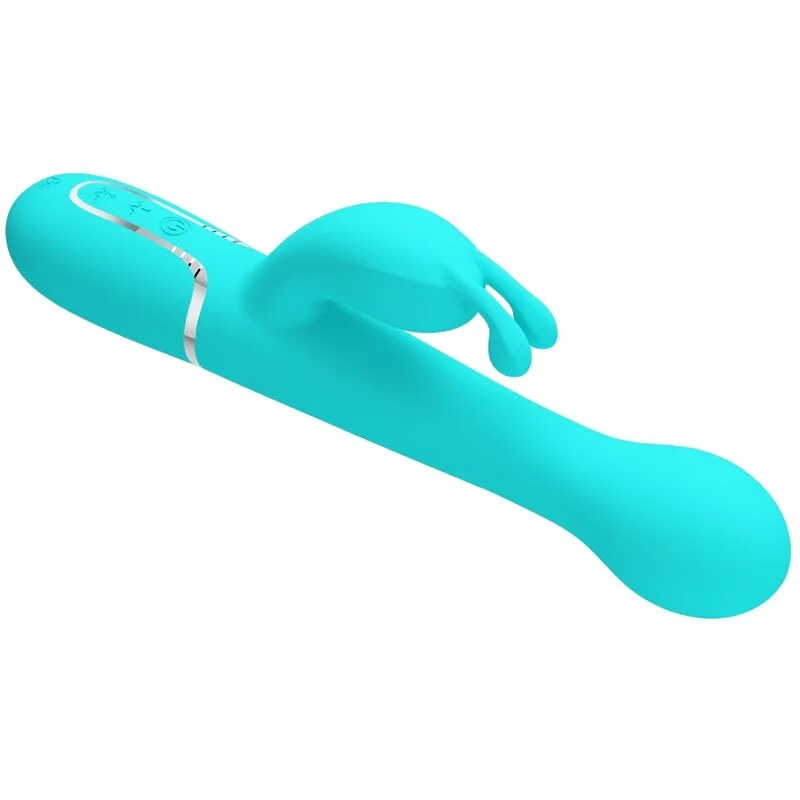 Pretty Love - Vibrateur Dejon Rabbit 3 En 1 Multifonction Vert Aqua - Image 6