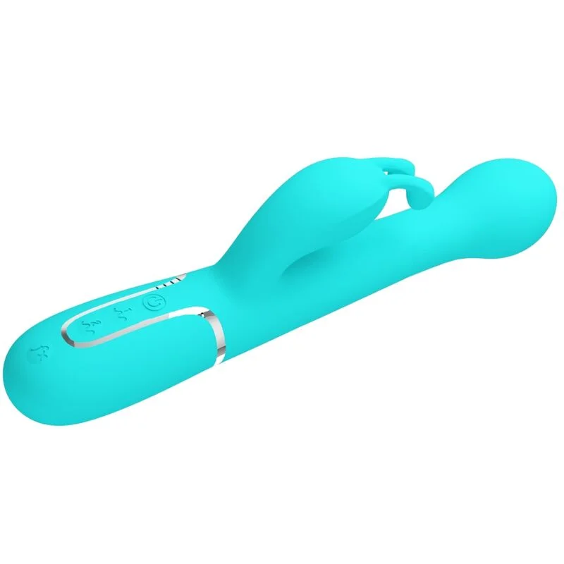 Pretty Love - Vibrateur Dejon Rabbit 3 En 1 Multifonction Vert Aqua - Image 7